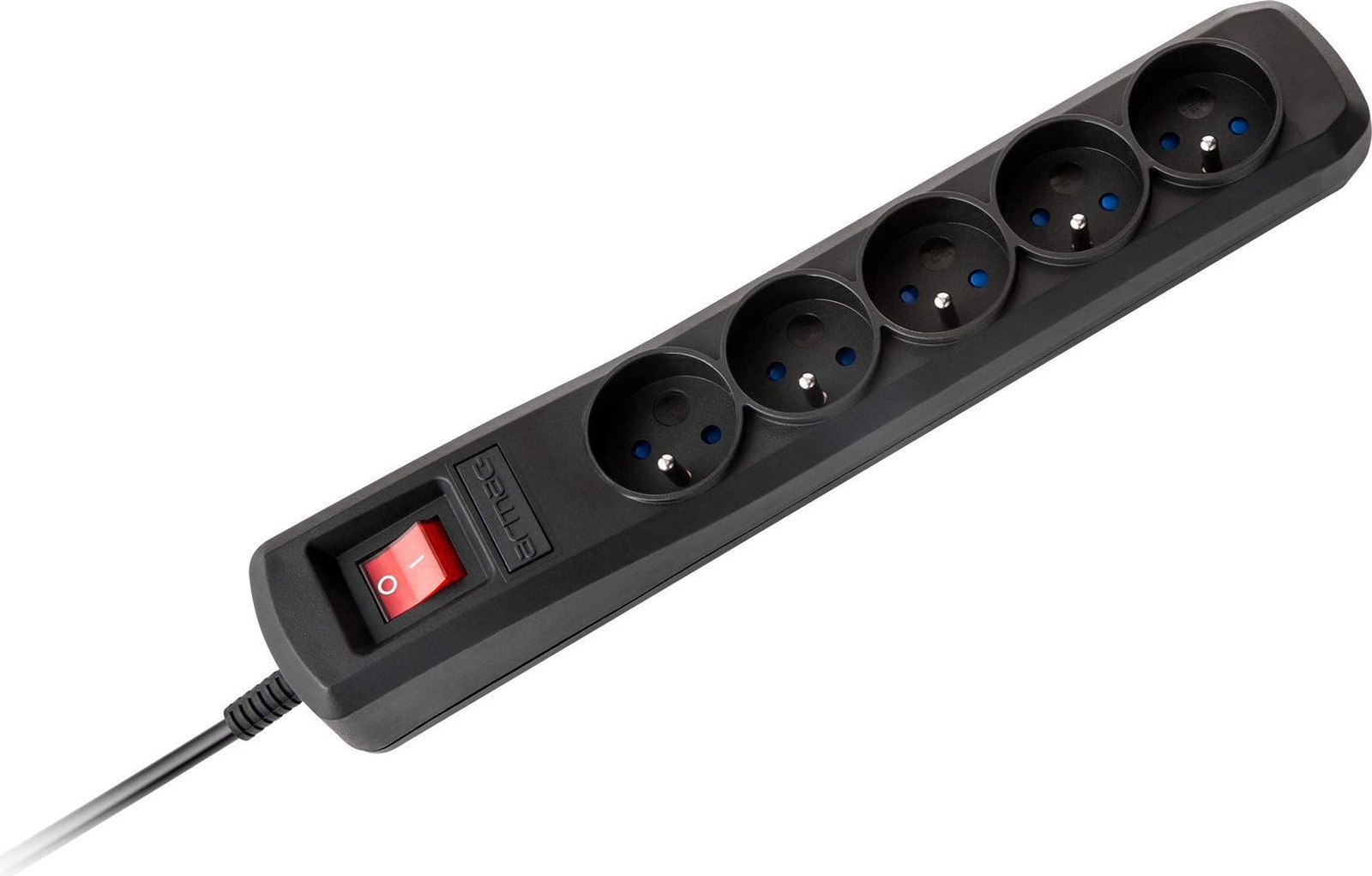 Plastrol Armac ARC5 wisselstroomverdeelstation met 5 uitgangen, 250 V, 10 A, zwart, 5 meter