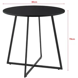 Helloshop26 - Esstisch 78 x 80 cm schwarz