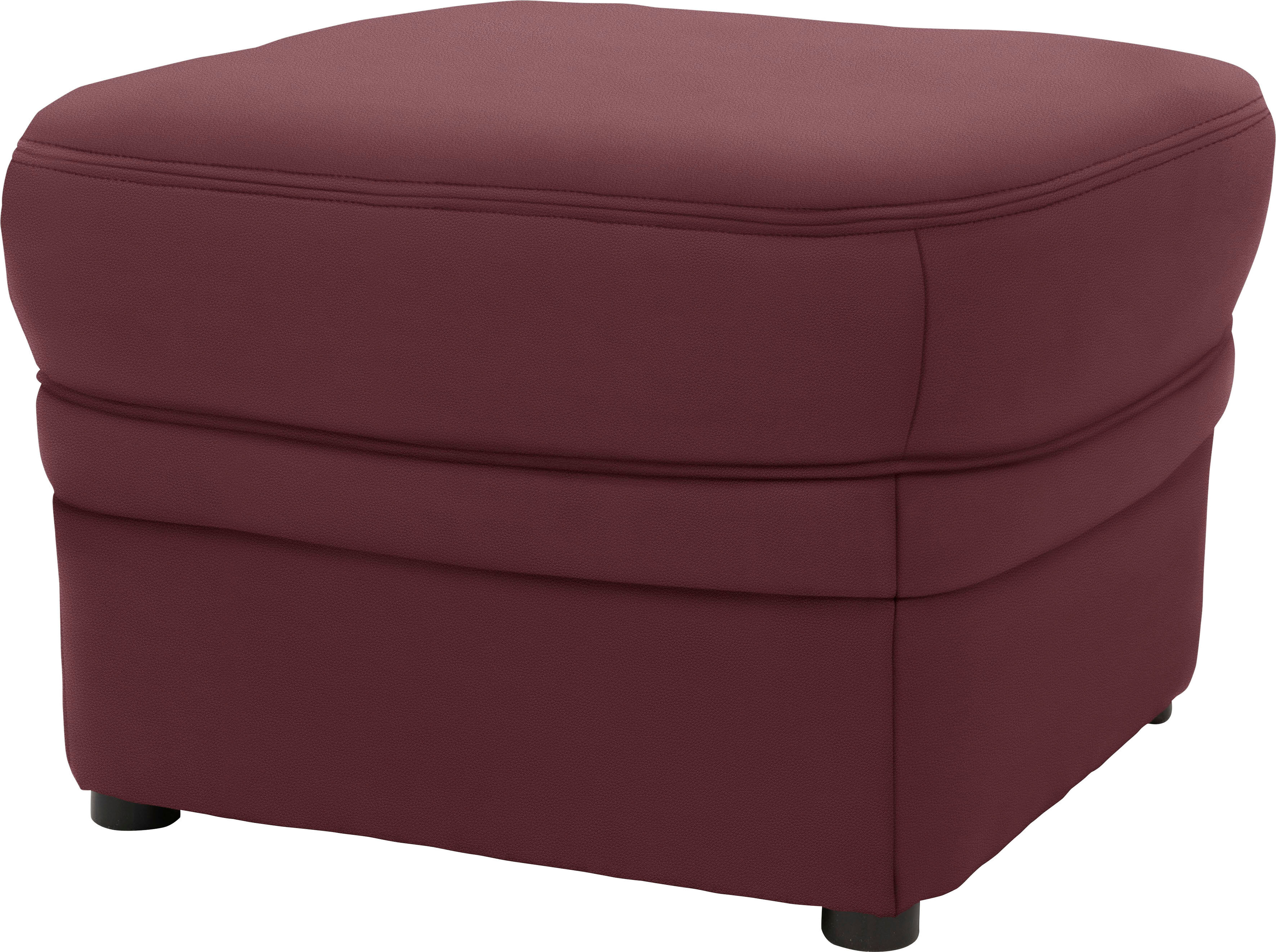Hocker DOMO COLLECTION "Montana", rot (karminrot), B:60cm H:40cm T:60cm, Hocker, Hocker