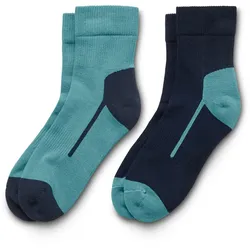 Tchibo - 2 Paar kurze Sportsocken - Unisex - Gr. 35-38 - türkis