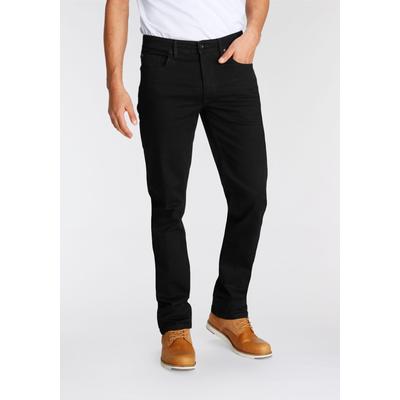 Straight-Jeans AJC, Herren, Gr. 32, Länge 32, schwarz, Denim/Jeans, Obermaterial: 98% Baumwolle, 2% Elasthan, unifarben, normal lang, Jeans Straight-Jeans, gerade geschnitten, Used-Look-Waschung, niedrige Leibhöhe