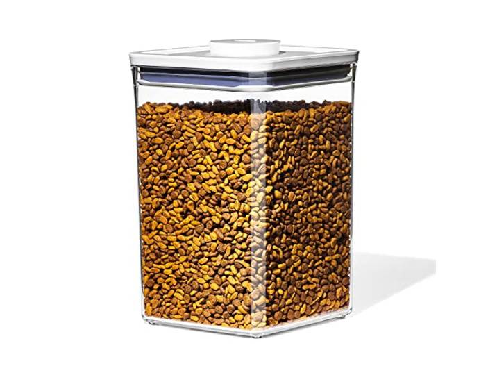 OXO Good Grips Pet POP Behälter – 4,2 l mit Schaufel Ideal für bis zu 1,8 kg Hundefutter oder 1,6 kg Katzenfutter luftdichter Aufbewahrungsbehälter BPA-frei