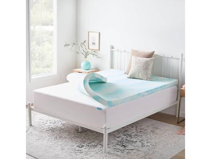 LINENSPA 7,6 cm Gel-Memoryschaum-Matratzenauflage – kühlendes Gel infundiert – druckentlastend – CertiPUR-Zertifiziert – Doppelbett