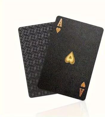 Inspired Finds Luxury Waterproof Playing Cards Sleek Black Poker Deck For Magic, Parties & Game Nights black 2