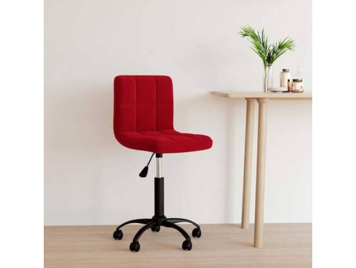 Drehstuhl für Büro, Velours, Bordeaux, verstellbar, gepolsterter Sessel Lounge-Sessel, Gasfeder, Rückenlehne neigbar, vielseitig einsetzbar, moderner Stil