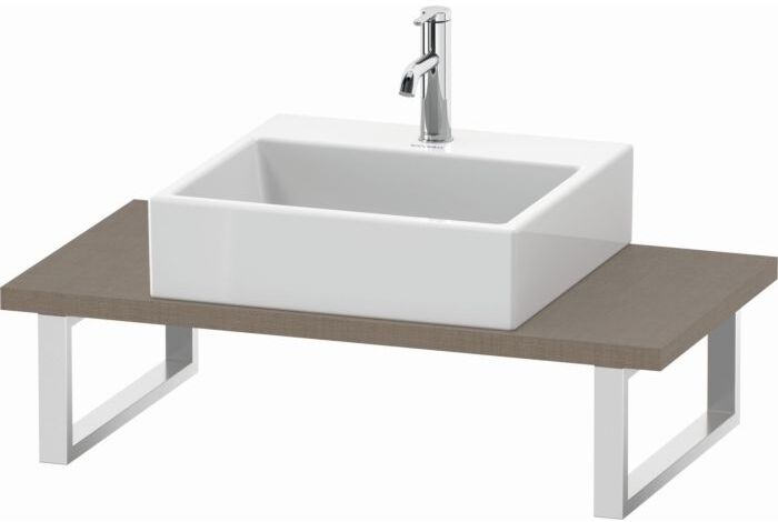Duravit L-Cube Konsole LC104C07575 Stärke 3 cm, leinen, für Aufsatzbecken, variabel