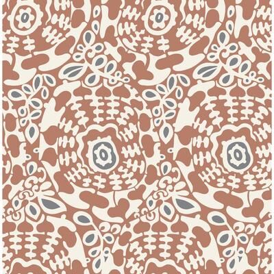 A-Street Prints Divine Rust Abstract Medallion Wallpaper