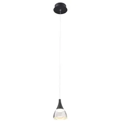 Azzardo AZ2847 LED Hängeleuchte Deckenleuchte Dalmatia 1 1x6W | 270lm | 3000K | IP20 - schwarz