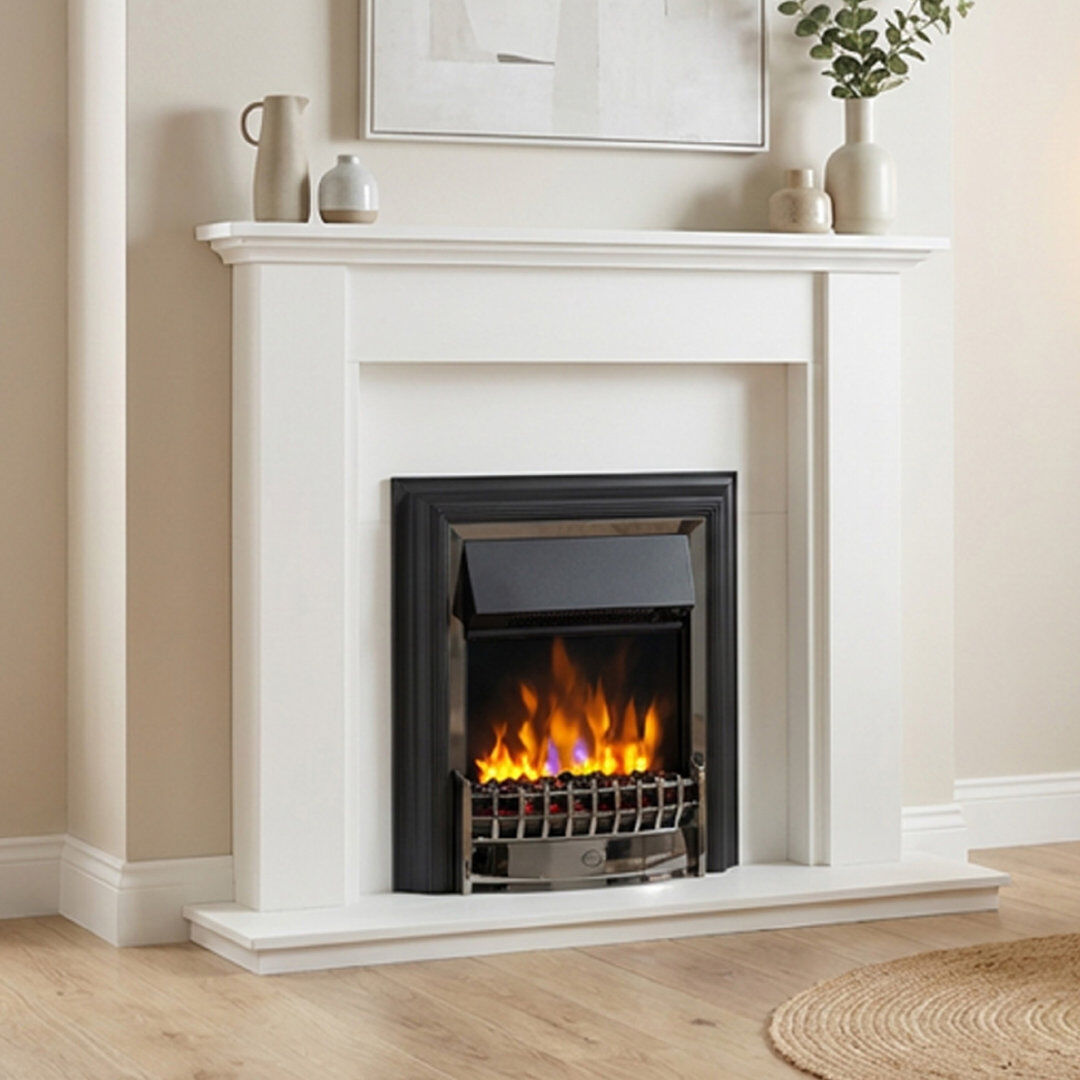 Optiflame Dimplex 63.9 cm W Electric Fireplace with 6824 BTU Black Nickel 68.2cm H X 63.9cm W X 18.1cm D