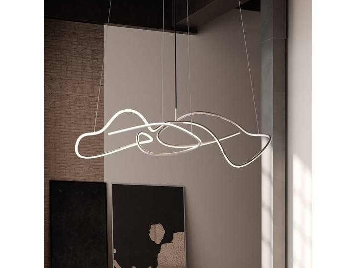 Suspension LED Ghost 155 cm chromée - 101 Copenhagen - Salon / séjour - Design - Aluminium - À ampoule unique