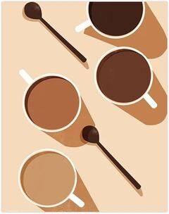 Uplift Essentials Coffee Guide Poster Modern Cafe Shop Menu Prints Nordic Coffee Culture Canvas Painting For Kitchen Wall Decor style 9 16x20 In