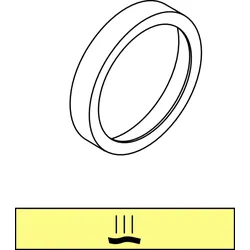 Ideal Standard Dekorring DEA, mit Symbol Wanneneinl. A860862AA Armaturenmodule, Chrom