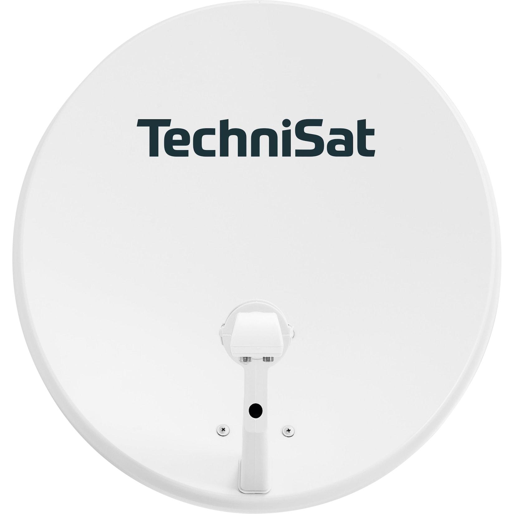 TechniSat TECHNITENNE 60 60 cm Satelliten-Schüssel mit Twin-LNB lichtgrau lichtgrau