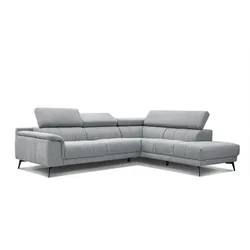 ECKSOFA FIERO 5-Sitzer, silberfarben