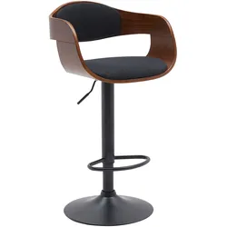 CLP Barhocker Kingston B Stoff   Farbe: walnuss/schwarz, Material: Stoff