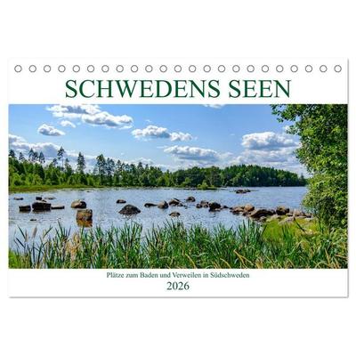 Schwedens Seen (Tischkalender 2026 DIN A5 quer), CALVENDO Monatskalender