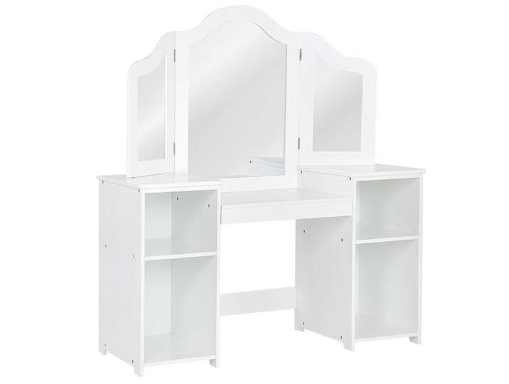 Miroir triptyque coiffeuse enfant blanche table maquillage bureau rangements dès 3 ans