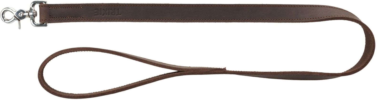 TRIXIE Rustic Fettleder-Leine, M–L: 1,00 m / 20 mm, dunkelbraun