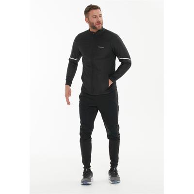 Laufjacke ENDURANCE "Parken", Herren, Gr. S, schwarz, 100% Polyester, unifarben, normal, hoch geschlossener Ausschnitt, Jacken, mit Reflektoren