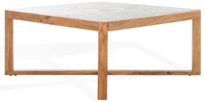 "SAFAVIEH Couture Bernardi 35.4-Inch Marble Wood Coffee Table - 35"" W x 35"" D x 35"" H"
