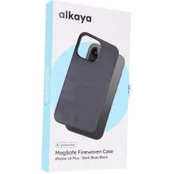 alkaya. LUCID MagSafe kompatible Schutzhülle Finewoven für iPhone 14 Plus, Schwarz