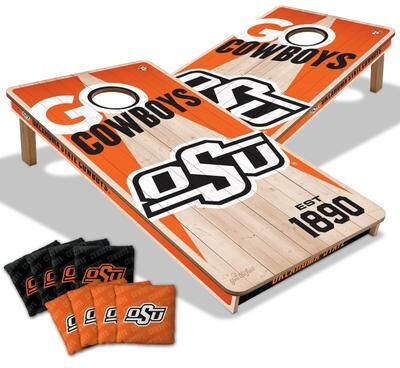 Skip's Garage Oklahoma State Cowboys NCAA 2x4 Cornhole Board Set
