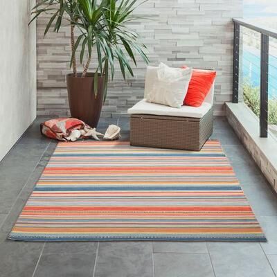 Trans Ocean Import Co Inc "Sonoma Malibu Stripe Rectangle Rug, 7'6"" x 9'6"", Sunset"