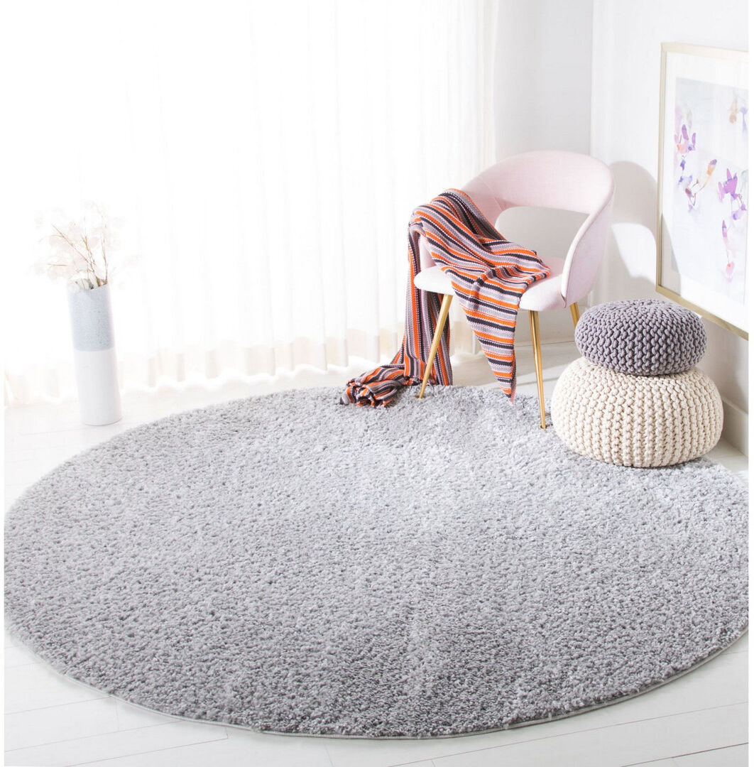 Mack + Milo Peake Area Rug Light Grey Round 152 cm
