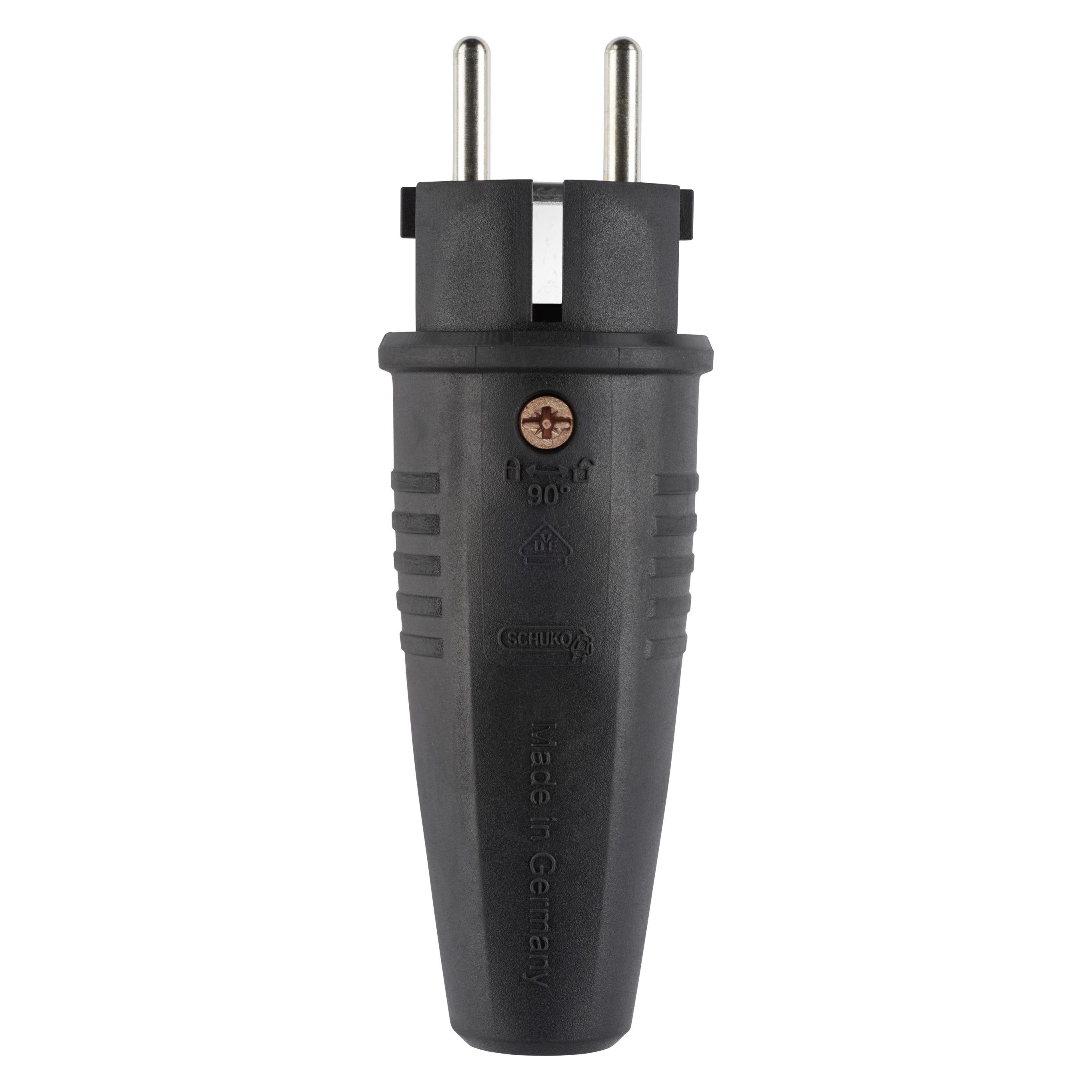 ABL Expert Schuko-Stecker 100000043 (TPE) schwarz sv IP44 3x2,5 (CEE 7/7) (100000043)