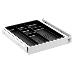 TecLines, Dokumentenablage, TUS015W ausziehbare Unterbau Schublade S inkl. Schloss, weiss