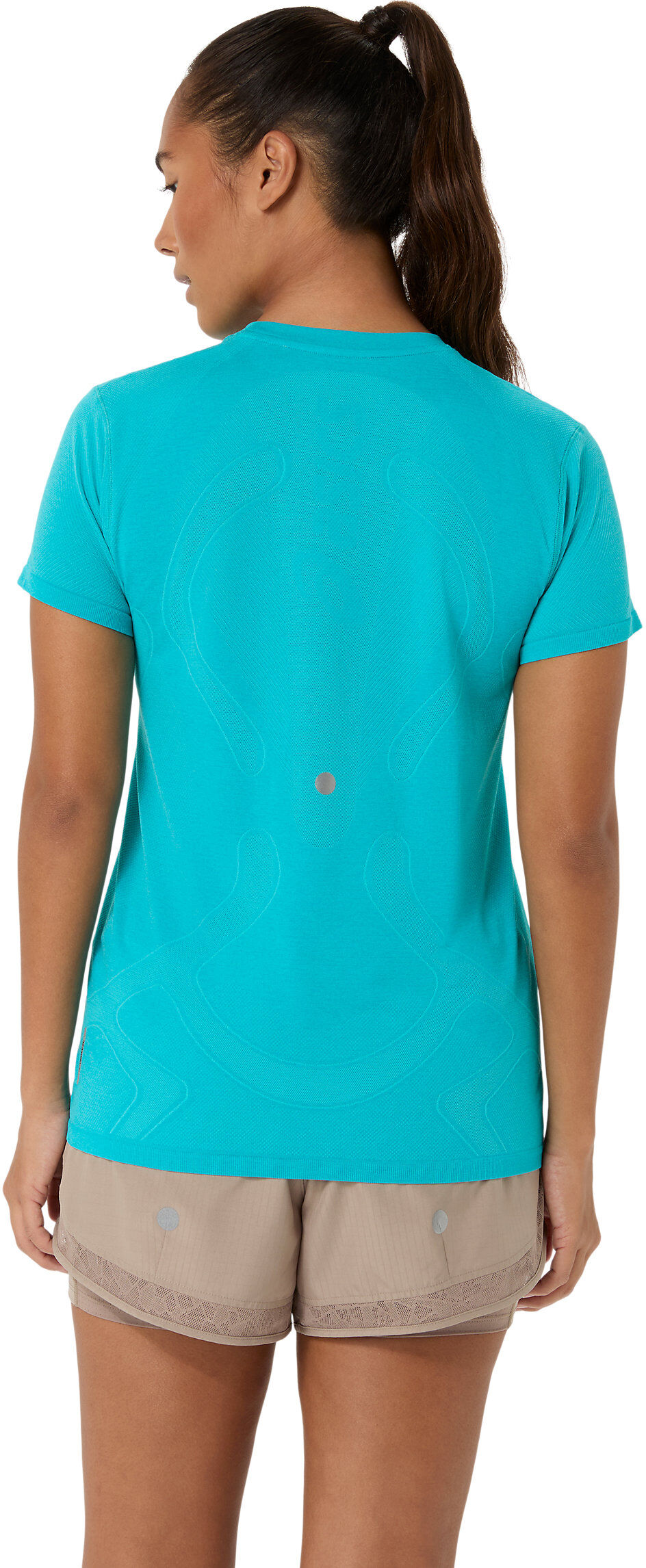 Laufshirt ASICS "ROAD SEAMLESS SS TOP", Damen, Gr. M, blau (energy aqua), Obermaterial: 65% Polyamid, 35% Polyester, Shirts Laufshirt, ACTIBREEZE™ Technologie, Atmungsaktiv, Reflektierend energy aqua M