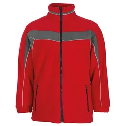 Fleecejacke "PLALINE" - XS - Rot/Schiefer