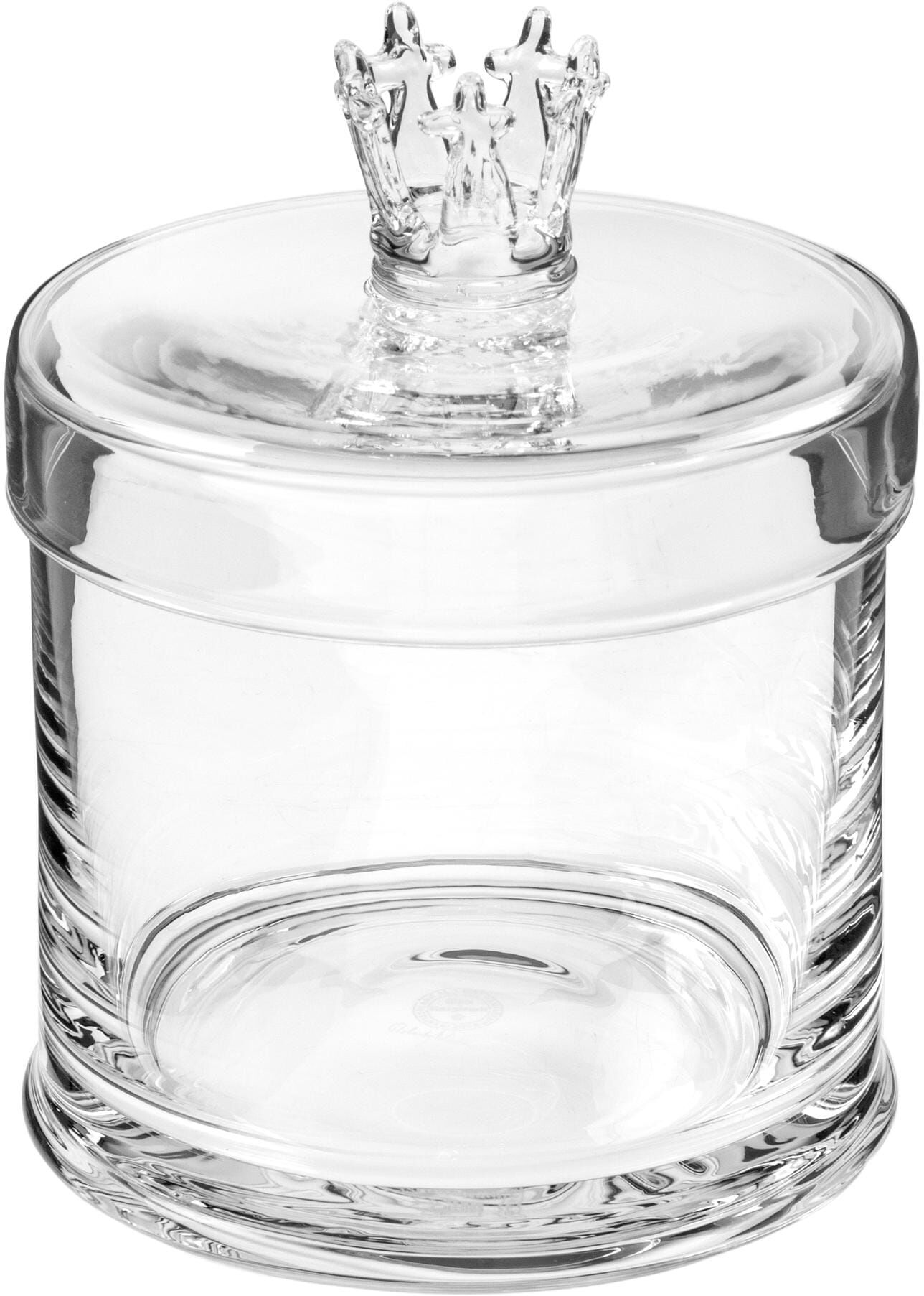 Aufbewahrungsdose GLASI HERGISWIL "Kronendose Ø 109 x 145 mm, 1 Stück", transparent, Aufbewahrungsboxen, Aufbewahrungsdose transparent Einheitsgröße