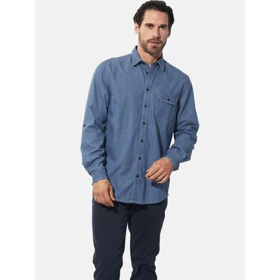 Jeanshemd BABISTA "Jeanshemd OLAR", Herren, Gr. XXL, weit, blau (hellblau), Obermaterial: 100% Baumwolle CO., Hemden Jeanshemd