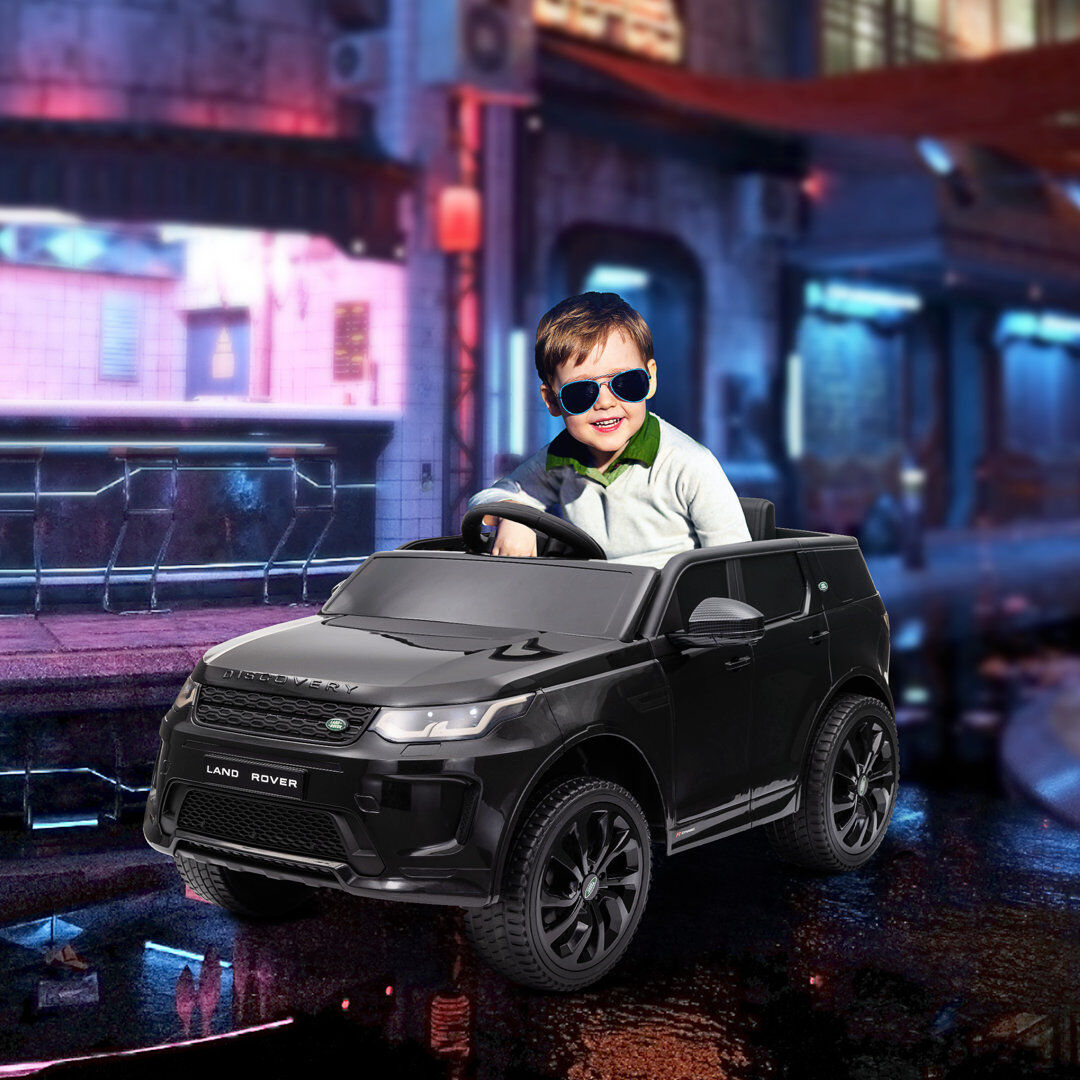 HOMCOM AIYAPLAY Licensed Land Rover, Kids Electric Car w/ Remote, Music Black 1