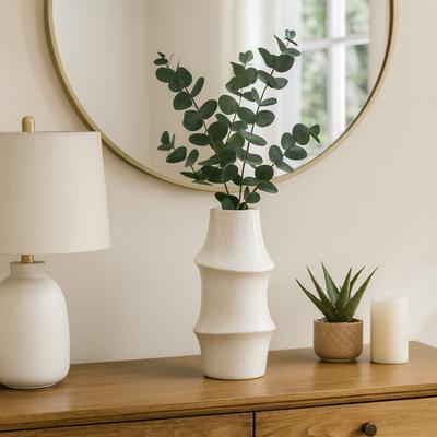 Sagebrook Home Modern Ceramic Decorative Flower Vase