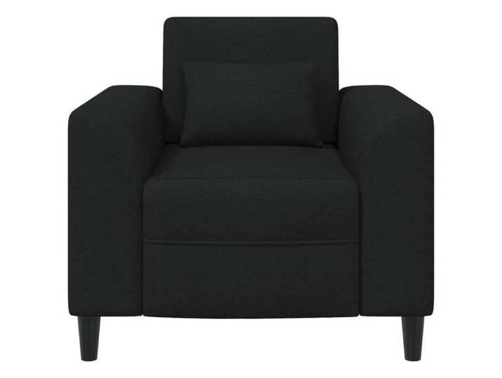 Noir Chaise confortable LEMON Fauteuil Noir Tissu Pour maison/bureau_22191