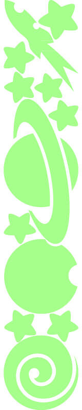 NC Sticker phosphorescent planètes et les étoiles