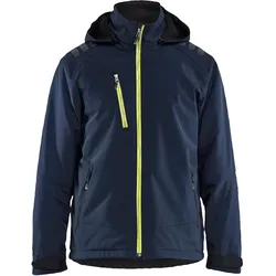 Softshell Winterjacke "4750" - XXL - dunkelmarine/gelb