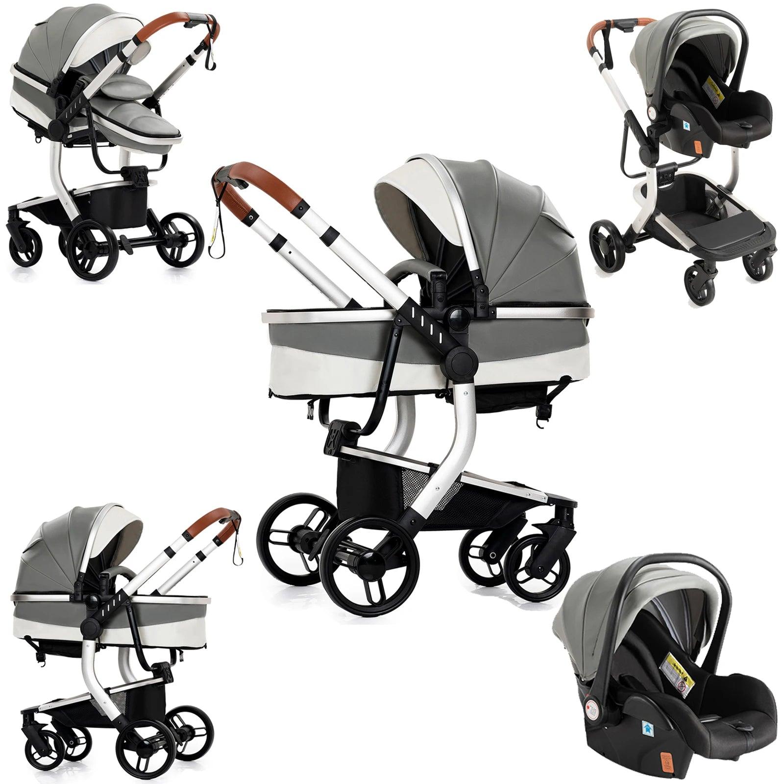 Babywagen - Kinderwagen - Faltbarer Kinderwagen - Zusammenklappbarer Kinderwagen - Faltbarer Kinderwagen für Neugeborene