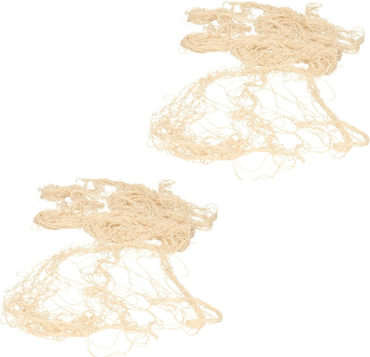 Gerkimex Visnet Maritieme Decoratie Beige - 2 stuks - 200 x 400 cm