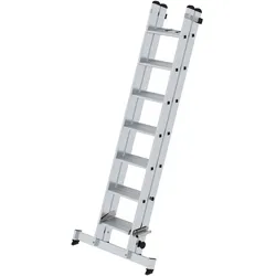 PROREGAL Stufen-Schiebeleiter 2-teilig mit nivello®-Traverse 2x7 Stufen