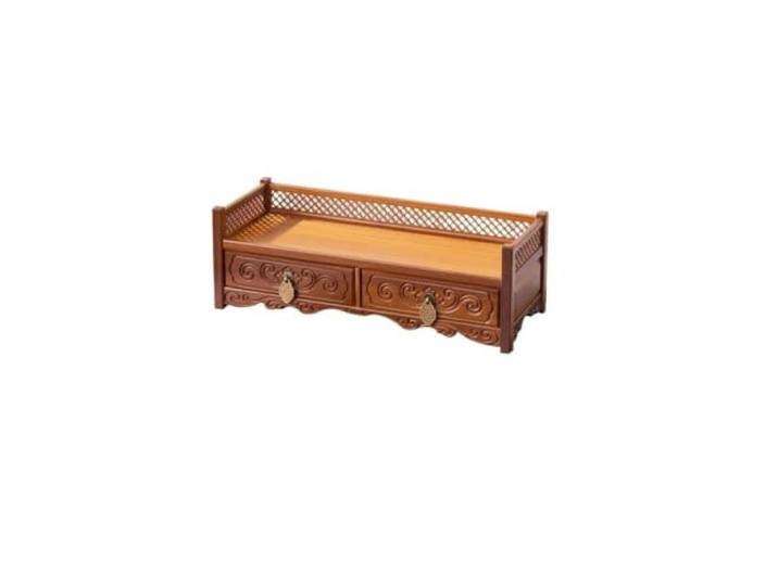 Altartisch Altar-Konsolentisch aus Holz, dekorativ aus dunklem Holz Präsentationsständer mit Schublade(L)