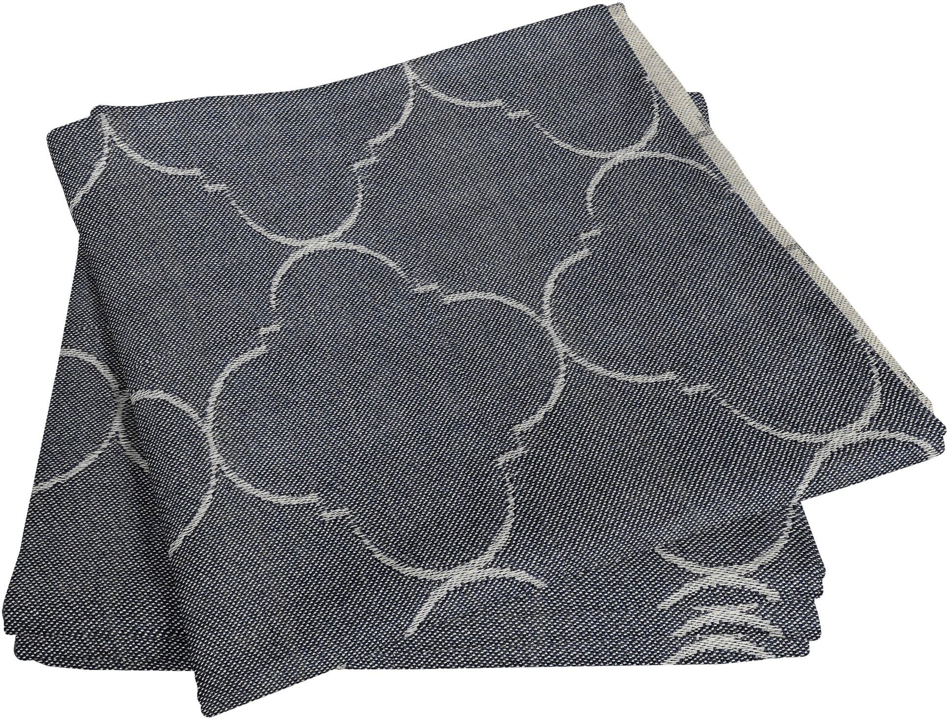 Stoffserviette ADAM "Indian Cortezada Light" Gr. 1, blau (dunkelblau), B:30cm L:30cm, Obermaterial: 100% Baumwolle, Servietten, Stoffserviette