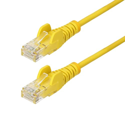 StarTech Cat6 Slim Ethernet Kabel, LSZH, Geel, 2,5 m