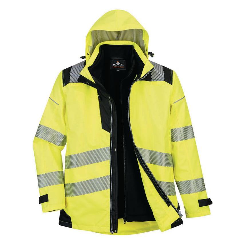 Portwest Warnschutz 3-in-1 Jacke PW365 gelb/schwarz (XXL) (52458177)