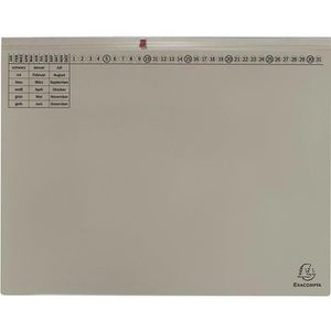 Exacompta Hängehefter 370410B, Exaflex Premium A4, 2x kaufmännisch, Tasche, grau, Karton, 25 Stück