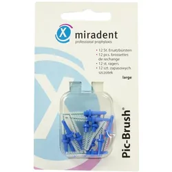 Miradent Interdentalbürsten Pic-Brush Ersatzbürsten large blau 12 St
