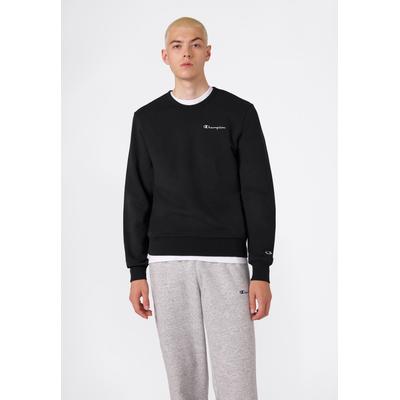 Sweatshirt CHAMPION "ICONS CONTRAST Fleece Crewneck Sweatshirt", Herren, Gr. S (44/46), schwarz (nbk, ns), Obermaterial: 70% Baumwolle, 30% Polyester, Sweatshirts Sweatshirt, mit Crewneck-Ausschnitt, aus Baumwolle und Polyester