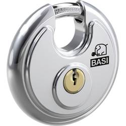 Basi 6100-7001-703 Vorhängeschloss 70 mm gleichschließend 703 Silber Schlüsselschloss
